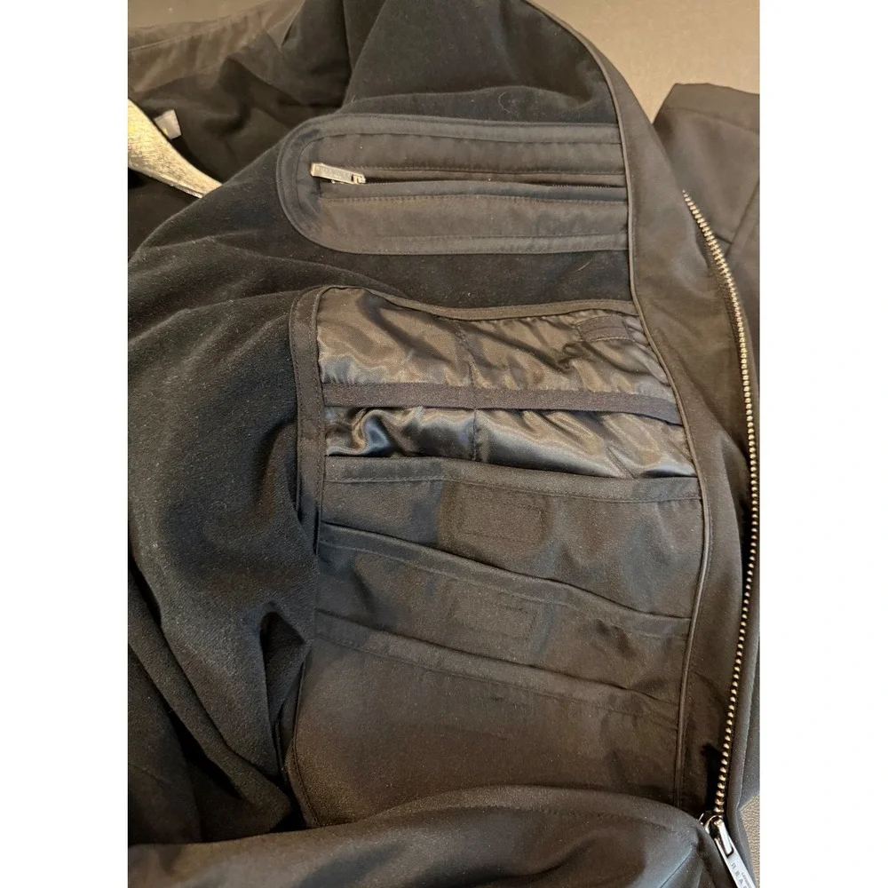 Kenneth Cole Reaction Mens XXL Jacket Black Full Zip Lightweight Minimalist